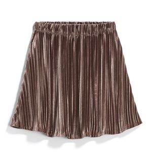 Kiya Pleated Velvet Skirt